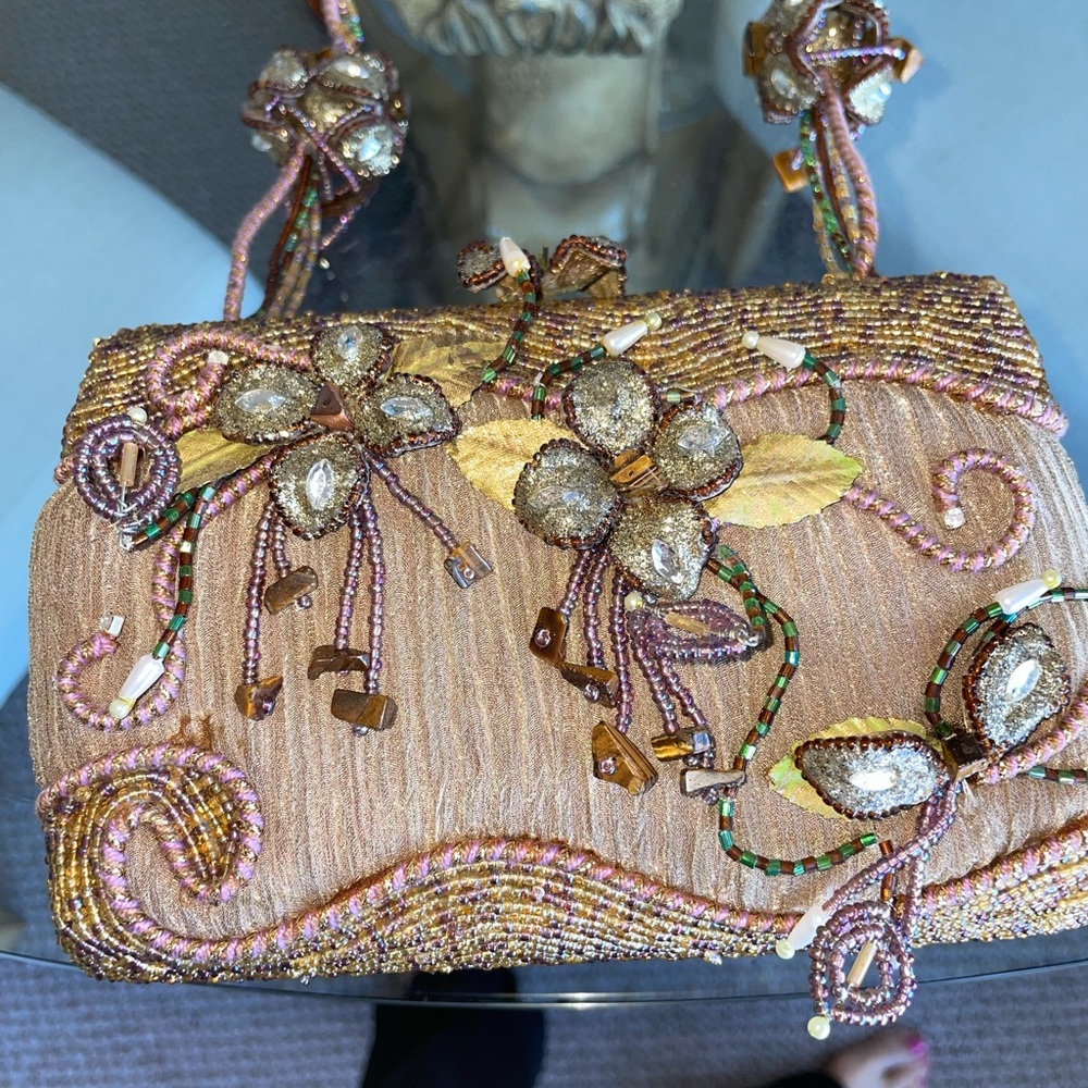 Mary Frances Floral Embellished Mini Bag